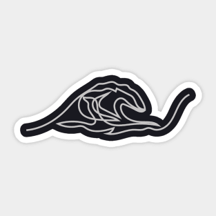 Awesome Line Art Design Sticker